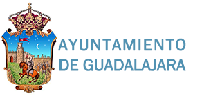 Imágen corporativa, hasta este 2021, del Ayuntamiento de Guadalajara, basada en su escudo histórico.