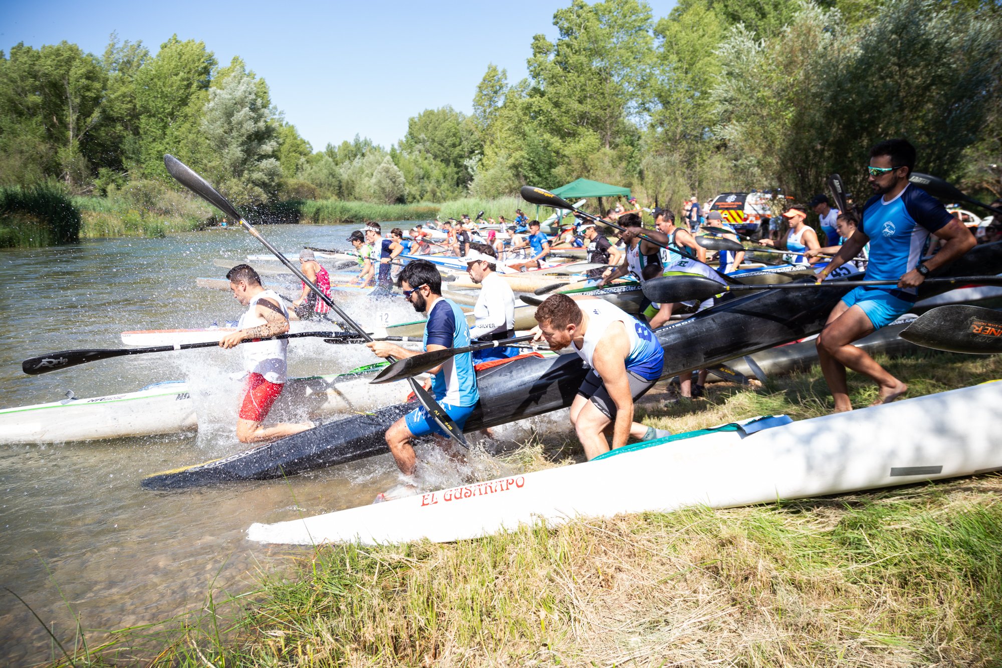 Descenso por el Tajo, en Trillo, el 10 de julio de 2021.