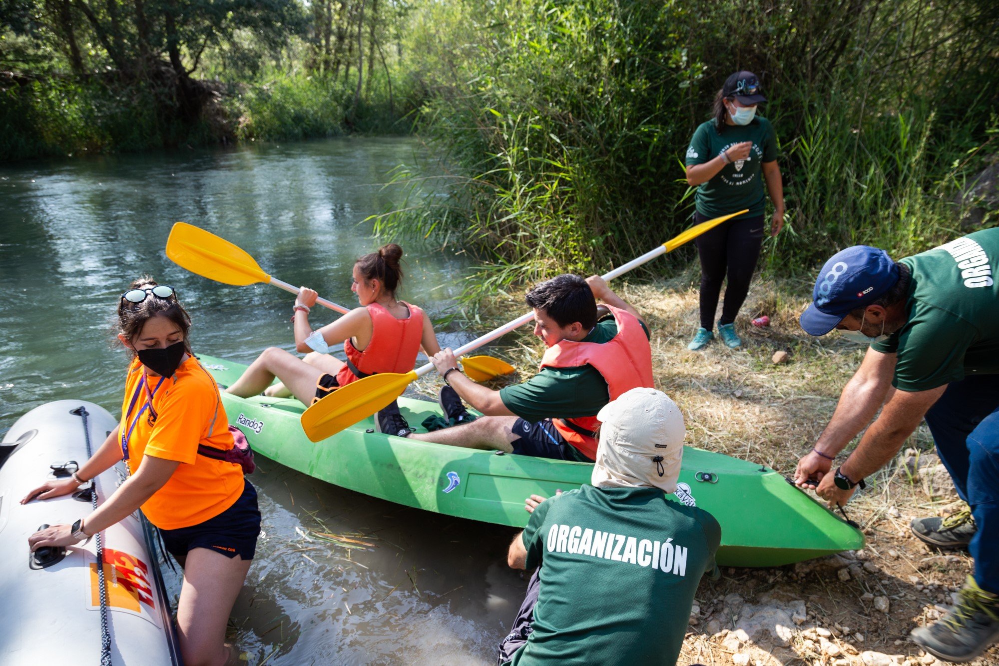 Descenso popular del río Tajo, en Trillo, el 10 de julio de 2021.