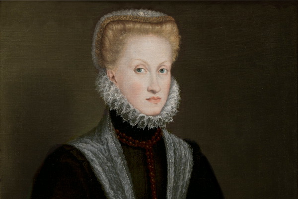 Detalle de La reina Ana de Austria. Sofonisba Anguissola. h. 1573. Museo Nacional del Prado