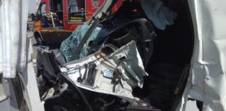 Accidente de tráfico en la N-320 a la altura de Cabanillas del Campo