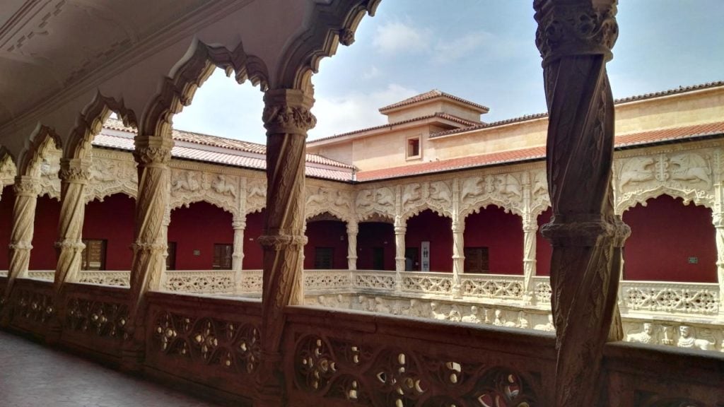 Patio de los Leones del Palacio del Infantado, de Guadalajara, desde la galería superior. (Foto: La Crónic@)