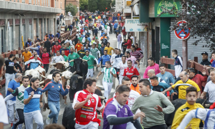 Encierros de Guadalajara, en el tramo de Capitan Arenas.