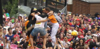 Un momento del chupinazo de 2019, durante las Ferias de Guadalajara. (Foto: La Crónic@)