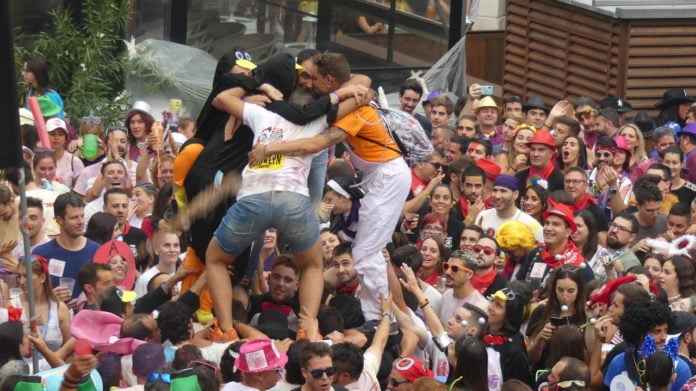 Un momento del chupinazo de 2019, durante las Ferias de Guadalajara. (Foto: La Crónic@)