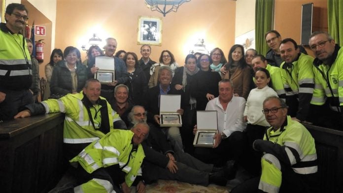 Homenaje a tres empleados municipales en Sigüenza, en el momento de su jubilación
