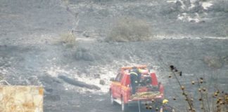 Incendio producido por una cosechadora hace años en Valdeconcha, en la provincia de Guadalajara. (Foto: La Crónic@)