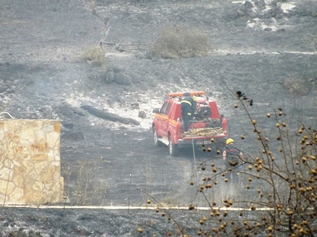 Incendio producido por una cosechadora hace años en Valdeconcha, en la provincia de Guadalajara. (Foto: La Crónic@)