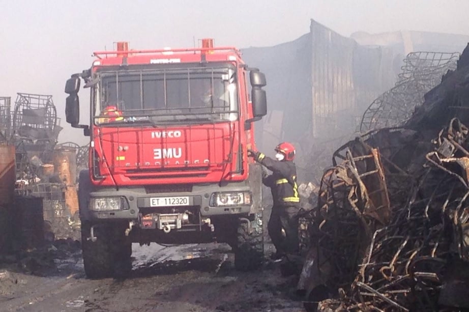 La UME, en medio del desastre del incendio de Chiloeches.