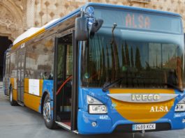 Uno de los autobuses de ALSA en servicio en Guadalajara hasta, al menos, 2023. (Foto: La Crónic@)