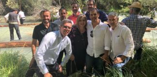 Los gancheros volvieron al Tajo en Poveda, entre políticos