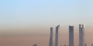 Vista de Madrid, durante un período de especial contaminación.