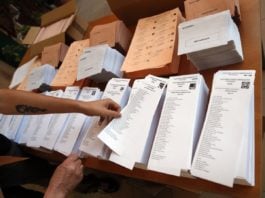 Papeletas con las candidaturas de unas anteriores elecciones.