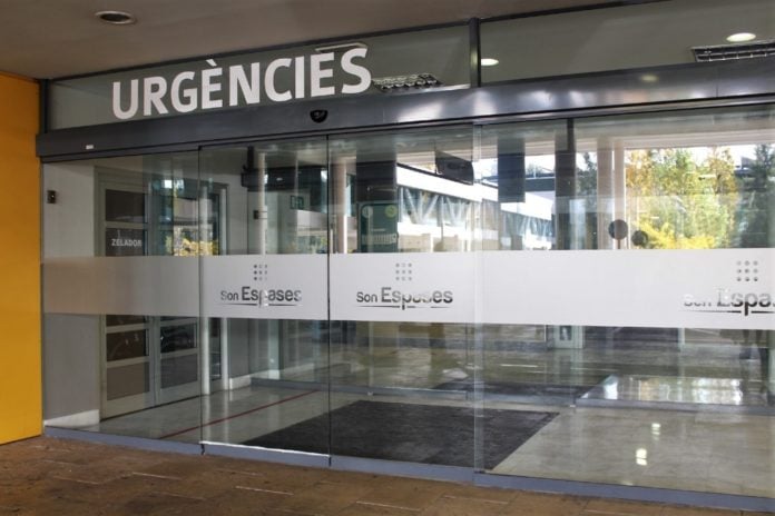 Acceso a las Urgencias del Hospital de Son Espases, en Mallorca.