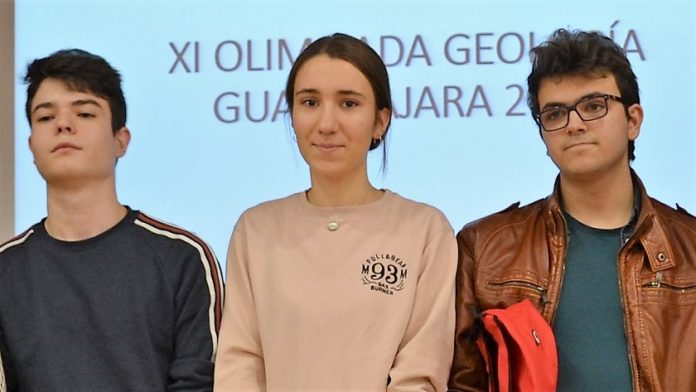 Ganadores de la fase provincial de la Olimpiada de Geología, celebrada en Guadalajara el 14 de febrero de 2020.