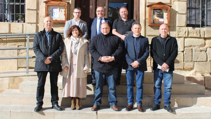 Responsables de CEOE Guadalajara, en Molina de Aragón.