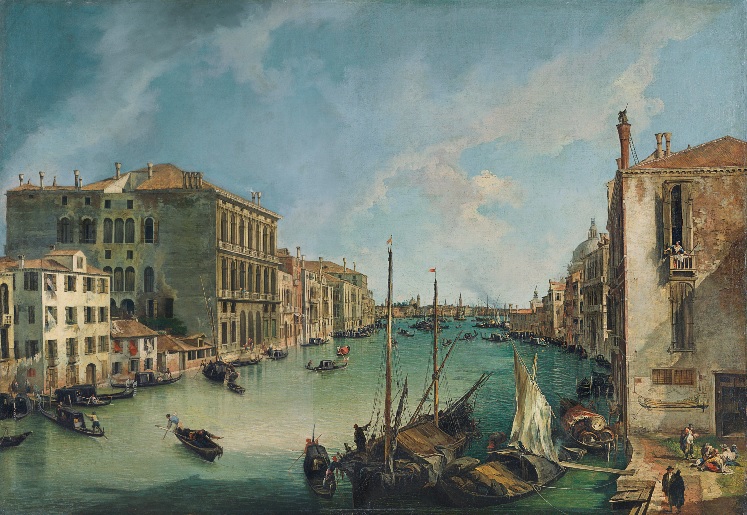El gran canal de Venecia, por Canaletto, en el Museo Thyssen.