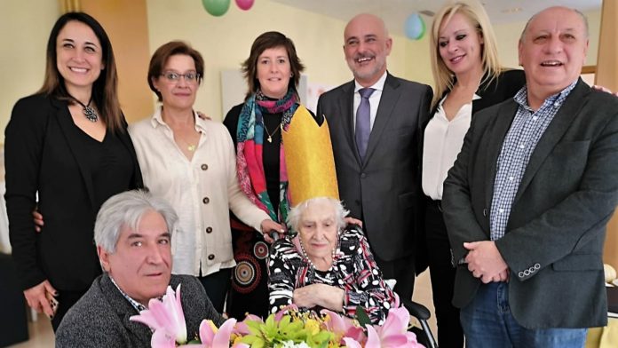Amparo Azañón, centenaria en Horche