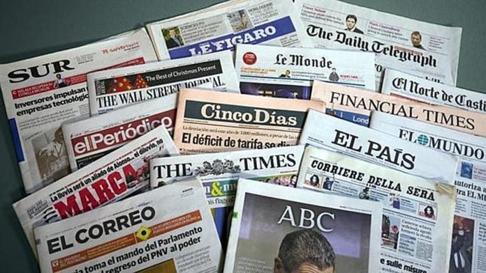 Periódicos españoles y europeos.