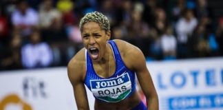 Yulimar Rojas, en un expresivo gesto.