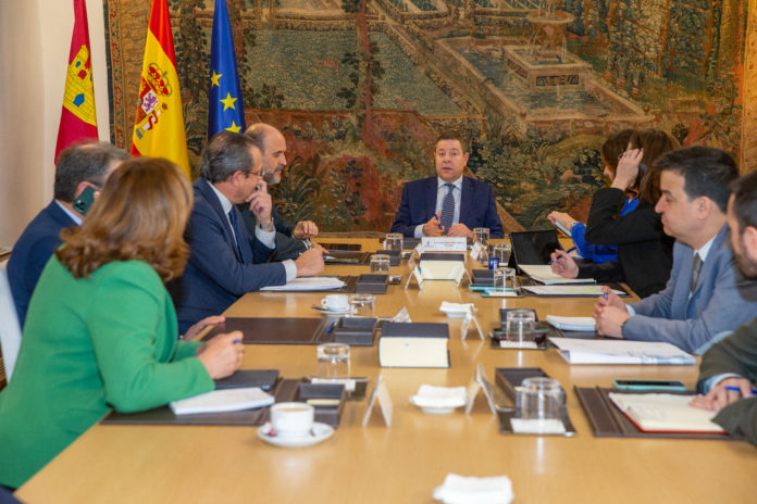 El Consejo de Gobierno de Castilla-La Mancha, en su reunión del 13 de marzo de 2020.