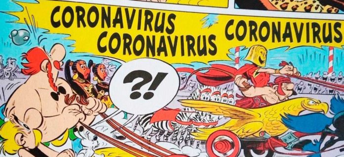Coronavirus en Astérix en Italia.