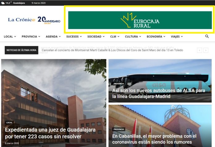 Portada de La Crónica de Guadalajara