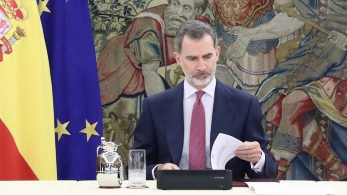 El Rey Felipe VI se reúne con Pedro Sánchez y el Comité de gestión técnica del coronavirus Felipe VI.