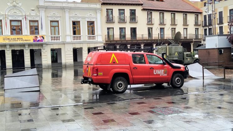 Presencia de la UME en Guadalajara el 16 de marzo de 2020. (Foto: La Cr&oacute;ni@)