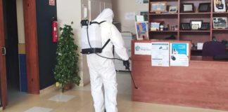 Tareas de desinfección en Marchamalo.