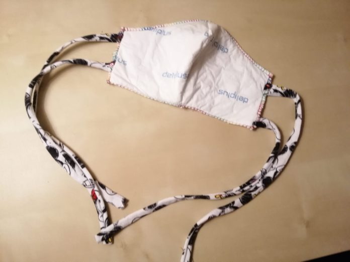 Ejemplo de mascarilla artesanal.