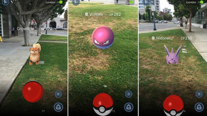 Pantalla de Pokemon Go.