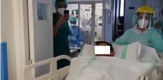 Paciente derivado a planta desde la UCI del Hospital de Guadalajara tras vencer al coronavirus.