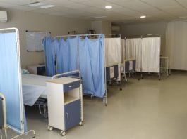Camas en las salas de Rehabilitación del Hospital de Guadalajara.