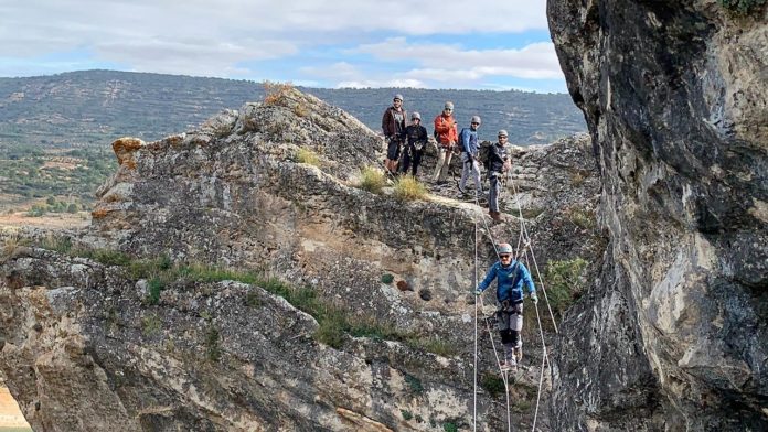 Vía ferrata de la Boca del Infierno, en Sacedón.