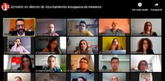 Pleno de Azuqueca de Henares, realizado de forma telemática el 7 de abril de 2020.