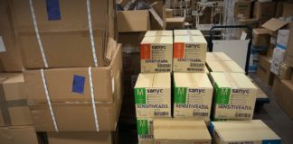 Más material de protección para los sanitarios de Guadalajara Lote de material de protección entregado en Guadalajara el 11 de abril de 2020.