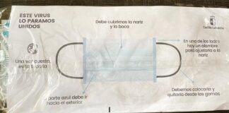 Mascarilla como las entregadas por la Junta de Comunidades.