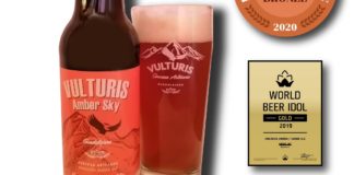 Medalla para Vulturis, cerveza artesana de Guadalajara Vulturis Amber Sky.