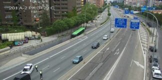 Control a la entrada de Madrid el 4 de mayo de 2020.