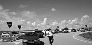 Control de la Guardia Civil en una carretera de la provincia de Guadalajara.