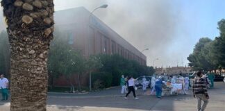 Incendio en el Hospital de Hellín. (Foto: EFE)