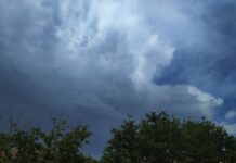Nubes de tormenta este martes, 26 de mayo de 2020, sobre la Campiña de Guadalajara. (Foto: La Crónic@)
