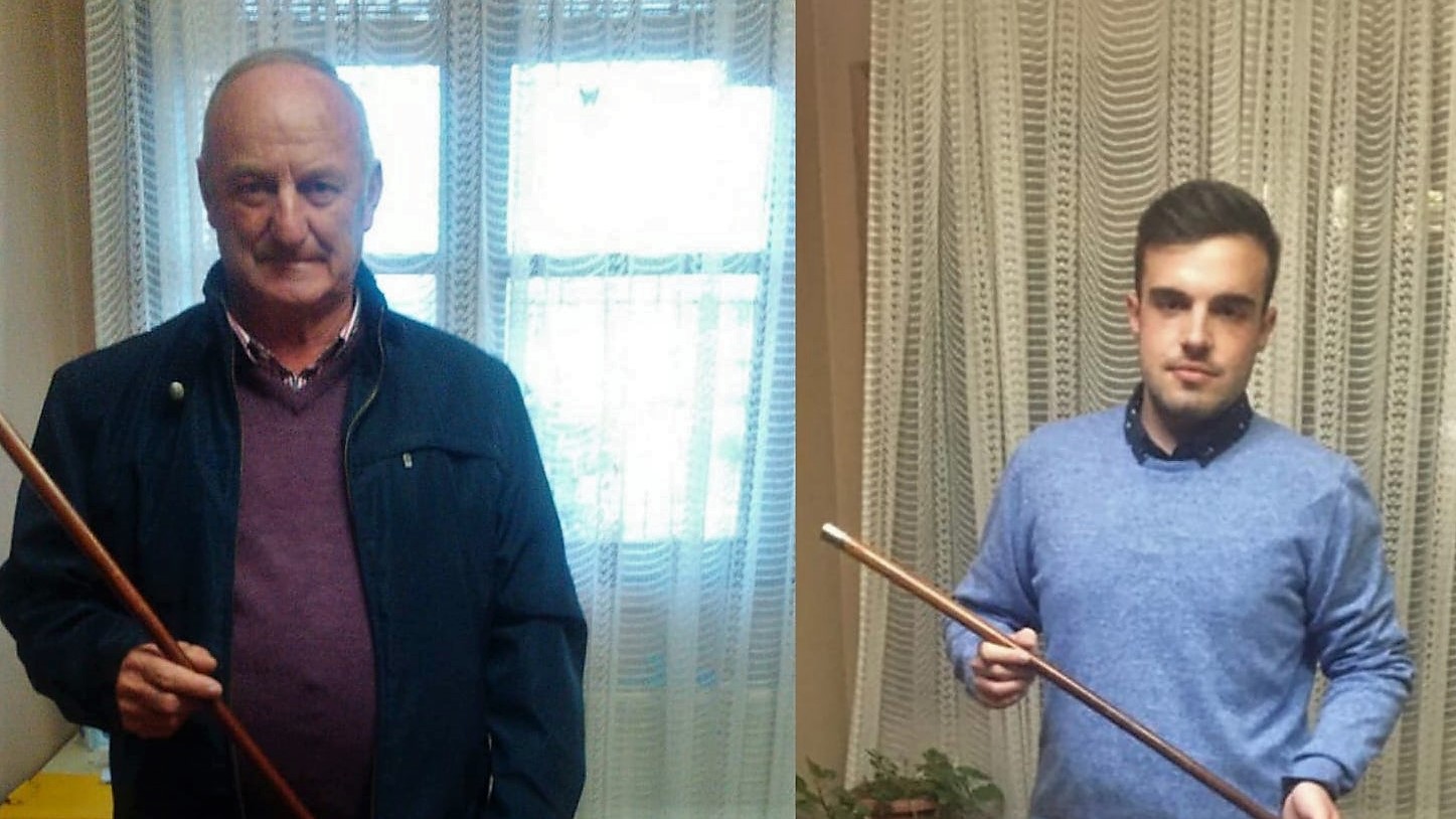 Sergio Arranz junto a su padre, Narciso.