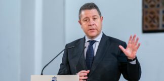 García-Page, el 5 de junio de 2020 en Molina de Aragón.