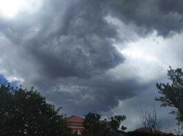 Nubes de tormenta sobre Cabanillas del Campo el 31 de mayo de 2020. (Foto: La Crónic@)