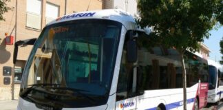 Primeros autobuses que entraron en servicio como parte del Plan Astra en Cabanillas del Campo.