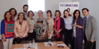 Resñonsables y colaboradores de RedMadre en Guadalajara, en una imagen de archivo.
