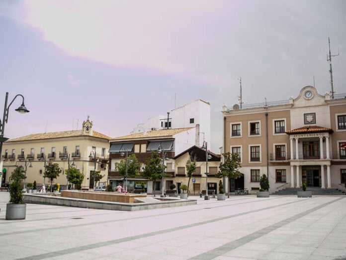 Ayuntamiento de Socuéllamos, en la Plaza de la Constitución de esta localidad manchega.
