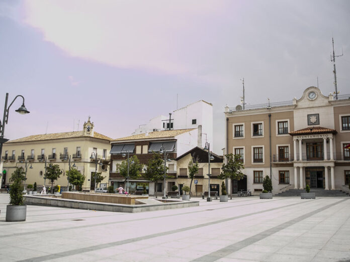 Ayuntamiento de Socuéllamos, en la Plaza de la Constitución de esta localidad manchega.